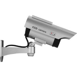 Caméra solaire factice - LINK2HOME - Flash rouge, piles rechargeables, ABS durable