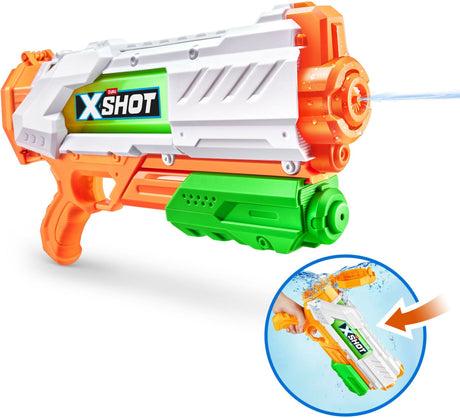 Pistolet ŕ eau - ZURU - X-SHOT Medium Fast-Fill - Remplissage 1 seconde - Portée 9 m - Réservoir 700 ml