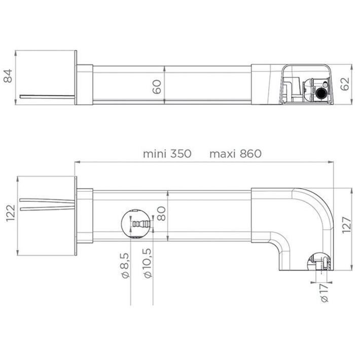 Pompe de relevage de condensats - SFA - Sanicondens Clim Pack S - Goulotte blanche - Kit installation complet - 21 dBA