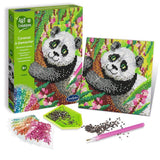 Création a base de mini strass - SENTOSPHERE - Art & Créations - Canevas a Diamanter - Panda - Des 8 ans