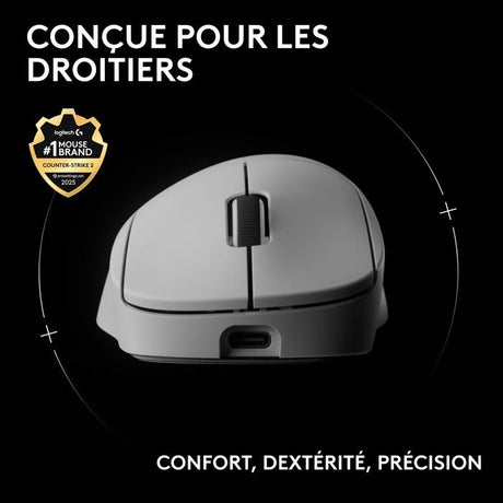 Souris gamer - sans fil - Logitech - G Pro X Superlight 2 DEX - Blanc
