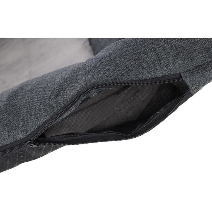 KERBL - Matelas mémoire de forme L - 80 x 55 x 9 cm - Coussin PLATIN ORTHO - Gris -