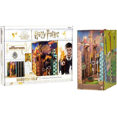 Book Nook - Kit DIY a construire Maquette 3D Serre Livre - REVELL - Tiny Adventures - Harry Potter - Terrain de Quidditch - LED