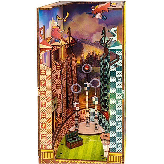 Book Nook - Kit DIY a construire Maquette 3D Serre Livre - REVELL - Tiny Adventures - Harry Potter - Terrain de Quidditch - LED