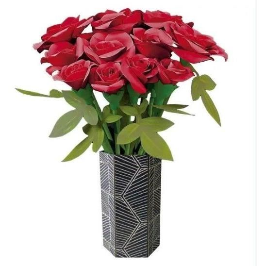 Kit créatif - EDUCA - Floral Art Bouquet de Roses - Création de roses en papier sans colle - Des 14 ans