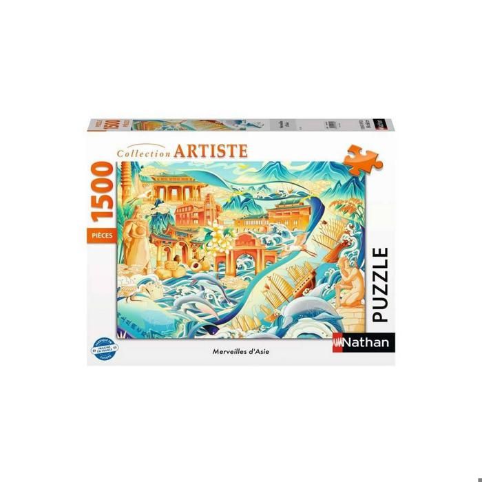 Nathan Editions - 016182 - Puzzle 1500 pieces - Les Merveilles d'Asie