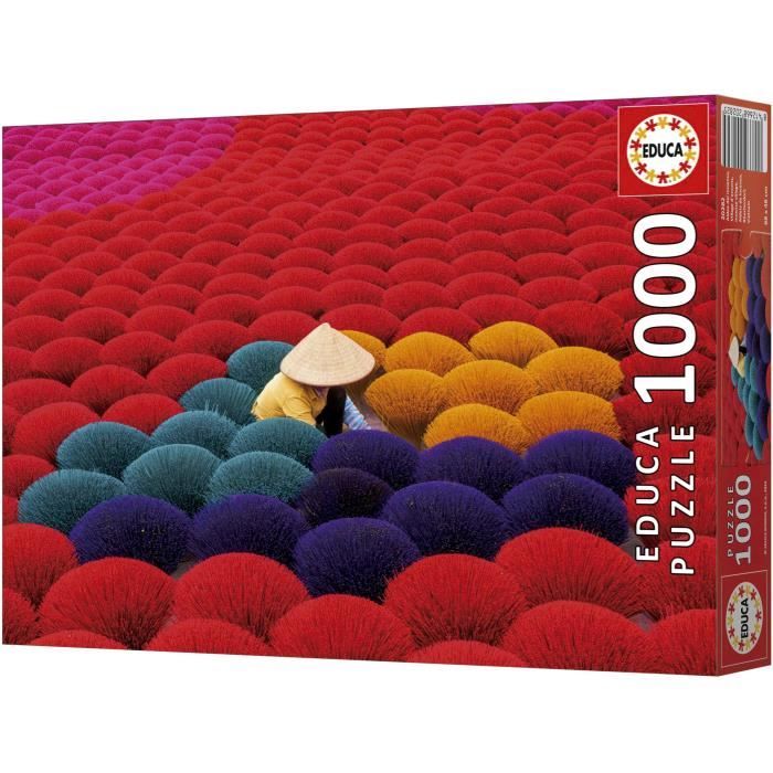 Puzzle - EDUCA - Village d'Encens, Vietnam - 1000 pieces - Paysage et nature - Mixte - Intérieur