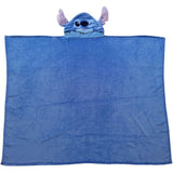 Plaid polaire a capuche 3D - WORLD TRADE ET TECHNOLOGIES - Stitch - 120 x 150 cm - Ultra doux - Design enfant