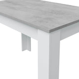 Table a manger - CLoe - Rectangulaire - Blanc Artik / Béton - 109 x 67 x 78 cm