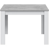 Table a manger - CLoe - Rectangulaire - Blanc Artik / Béton - 109 x 67 x 78 cm