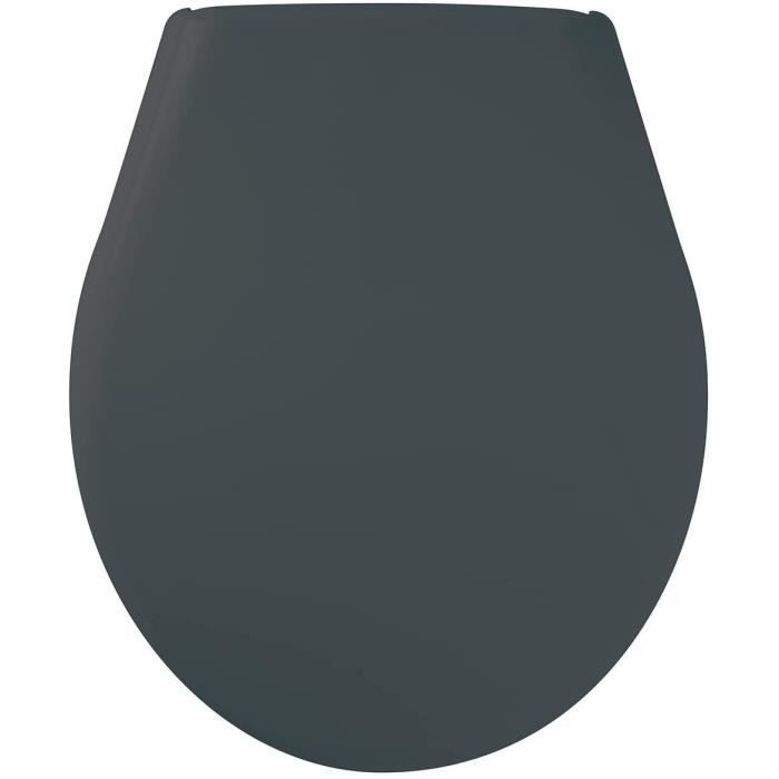 Abattant WC Marina Gris - Polypropylene - Gelco - DÈclipsable - Fixation universelle