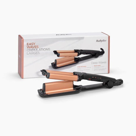 Lisseur - BaByliss - W2447E - Effet wavy, jusqu'a 200°C avec des plaques larges et ondulées en Tourmaline-céramique