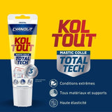 Colle de fixation et d'étanchéité - CYANOLIT - Total tech - Cristal - Tube 125 ml - Transparent - Polyvalente et flexible
