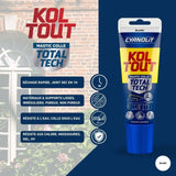 Colle de fixation et d'étanchéité - CYANOLIT - Total tech - Blanc - Tube 125 ml - Polyvalente - Haute résistance