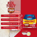 Ruban adhésif double face - CYANOLIT - Koltout ruban XXL - 2.5 x 49 mm - Haute adhérence - Discret et résistant