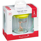 Tasse anti-fuite - SOPHIE LA GIRAFE - Bec ergonomique - 2 poignées - Valve anti-goutte