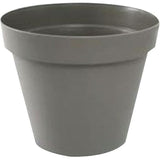 Pot de fleur rond Toscane - EDA PLASTIQUE - ÿ 30 x H 26 cm - 10 L - Taupe