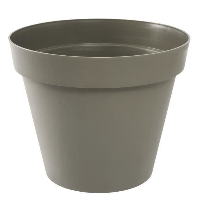 EDA Pot de fleurs rond TOSCANE - 76 L - Ø 60 x H 47 cm - Taupe