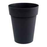 EDA - Pot de fleurs Rond mi-haut - Toscane - Ř 44 x 53 cm - Intérieur / Extérieur - 50 L - Gris Anthracite