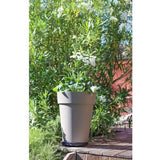 EDA - Pot de fleurs Rond mi-haut  - Toscane - Ř 44 x 53 cm - Intérieur / Extérieur - 50 L - Taupe