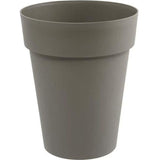 EDA - Pot de fleurs Rond mi-haut  - Toscane - Ř 44 x 53 cm - Intérieur / Extérieur - 50 L - Taupe