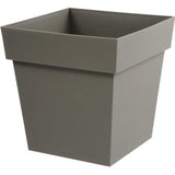 Pot de fleur carré - Toscane - EDA - 39 x 39 x H. 39 cm - Intérieur / Extérieur - 38L - Taupe