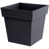 EDA Pot de fleur carrÈ Toscane - 39 x 39 x H 39 cm - 38 L - Gris anthracite