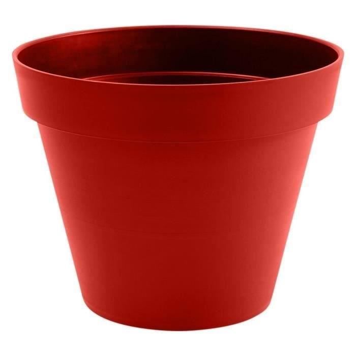 Tuscany round flower pot - EDA - Ø 60 x H 47 cm - 76 L - Ruby red