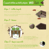 Espace potager sur pieds - EDA - Veg&Table City - 57 L - Table de culture sur pieds -  76 x 38,5 x H. 68 cm - Taupe