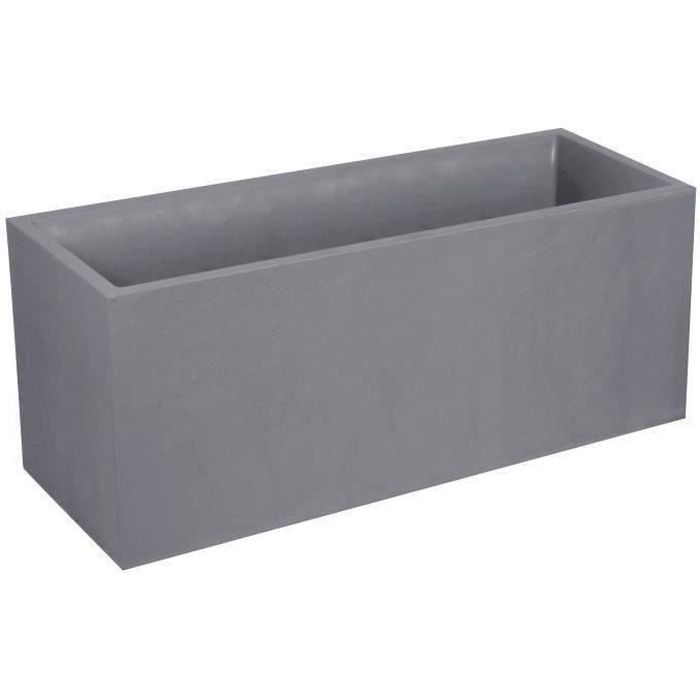 Volcania Planter - EDA Plastiques - 99.5 x 39 x 43 cm - 98 L - Pebble Grey