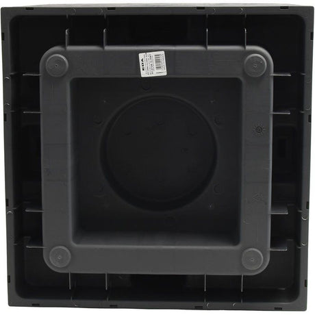 Pot de fleurs Carré 50 cm - EDA - Volcania - 57 L - Intérieur/Extérieur - Décor Pierre - 49,5 x 49,5 x H. 49,5 cm - Gris Anthracite