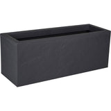 Balconniere - EDA - Volcania Up - 25 L - Intérieur/Extérieur - Décor Pierre - 59 x 19,5 x H. 22,8 cm - Gris Anthracite