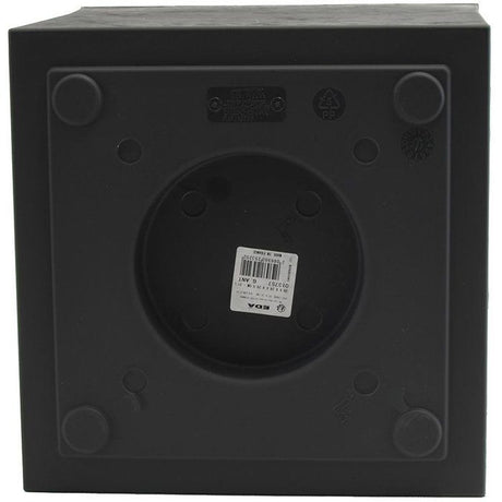 Pot de fleurs Carré 30 cm - EDA - Volcania Up - 21 L - Intérieur/Extérieur -Décor Pierre- 29,5 x 29,5 x H. 29,5 cm - Gris Anthracite