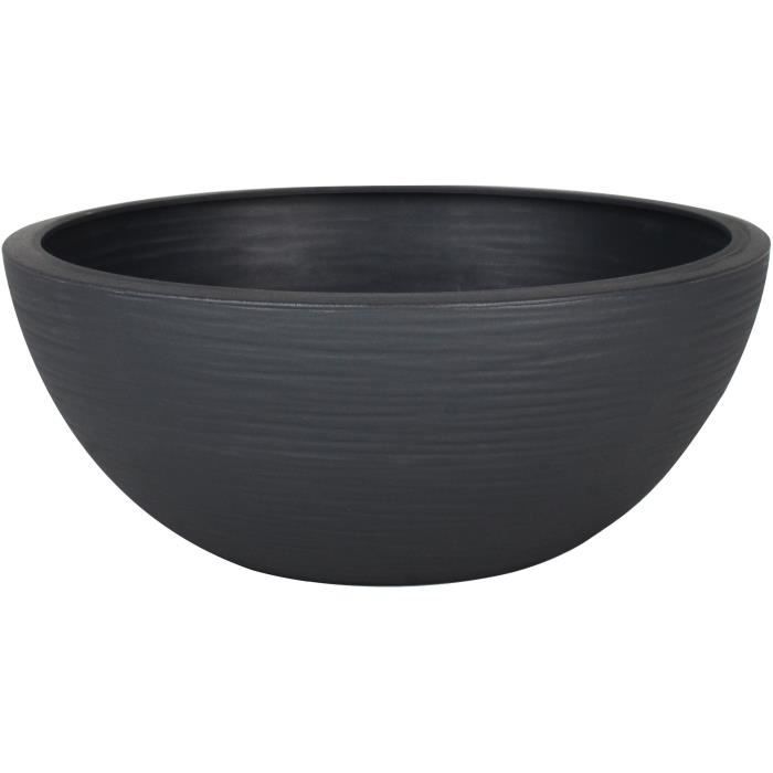 Graphit'Up basin pot Ø 30 - 5.5L - Anthracite gray - EDA PLASTIQUE - Plastic