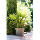 Pot de fleur carré - Toscane - EDA - 49,5 x 49,5 x H.52,5 cm - Intérieur / Extérieur - 87L - Taupe