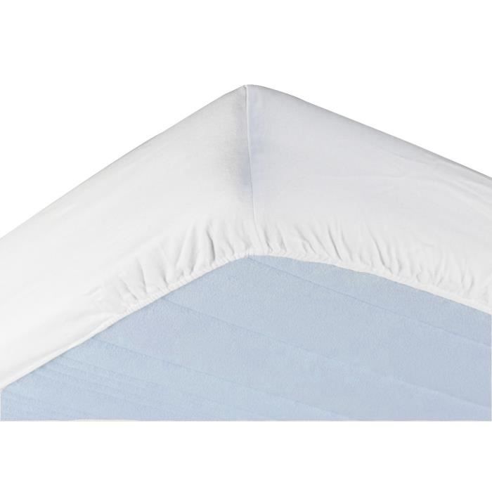 Alese forme housse impermÈable Transalese Èponge 100% coton - 120 x 190 cm - Blanc