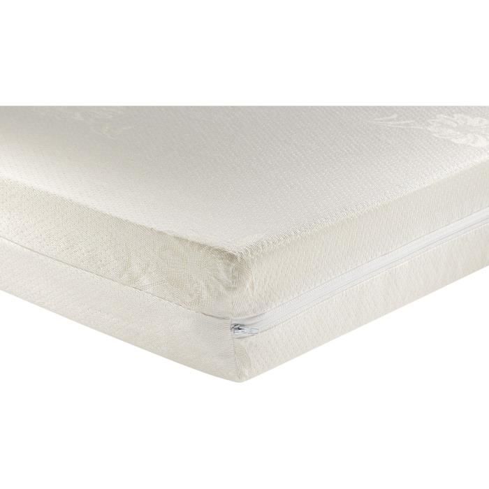 Matelas bÈbÈ droit - DOMIVA - Polybambou - DÈhoussable, lavable - Blanc