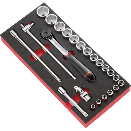 Module mousse douilles 1/2'' 6 pans métriques S.161B - FACOM - MODM.S1APB