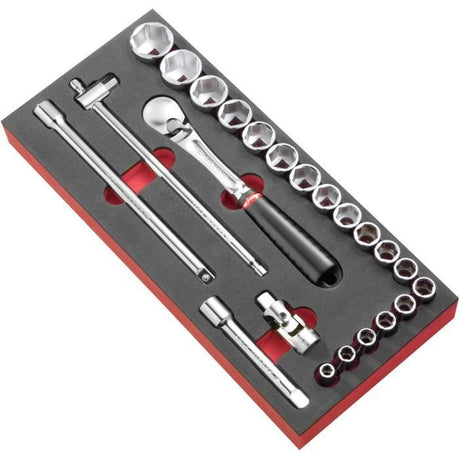 Module mousse douilles 1/2'' 6 pans métriques S.161B - FACOM - MODM.S1APB