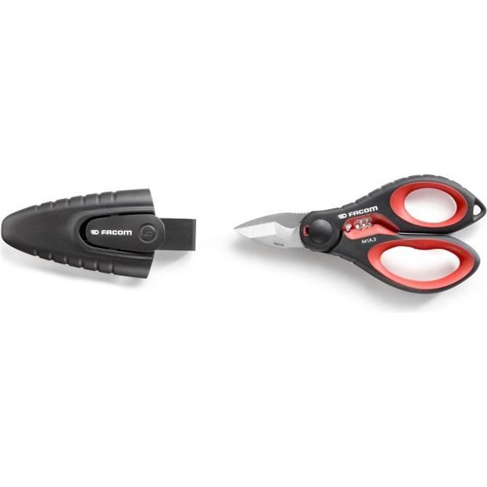 FACOM Electrician Scissors - 841A.3PB - Powerful and precise cutting