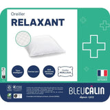 Oreiller relaxant - 60 x 60 cm - Moelleux - BLEU CALIN - Blanc