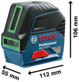 Laser ligne Bosch Professional GCL 2-15 G PortÈe 15 m + Support rotatif RM1 + Support fixe BM3 - 0601066J00