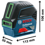 Laser ligne Bosch Professional GCL 2-15 G Portée 15 m + Support rotatif RM1 + Support fixe BM3 - 0601066J00