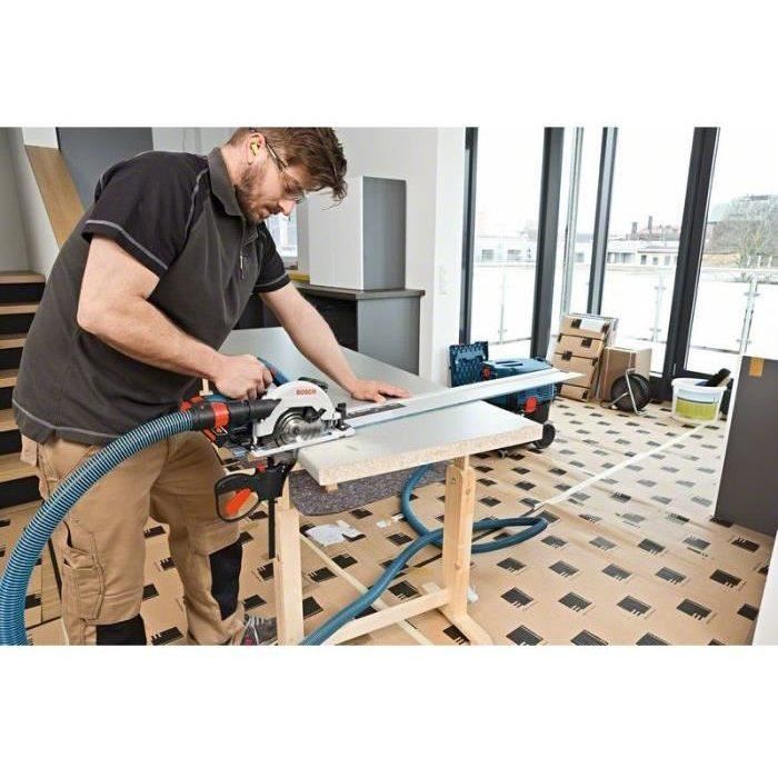 Scie circulaire Bosch Professional GKS 18V-57 G + 2 batteries 4,0Ah + chargeur GAL 18V-40 + L-BOXX  - 06016A2106