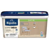 Peinture - RIPOLIN - ESPRIT DECO MULTI-SUPPORTS - Beige Plage - Satiné - 2,5L