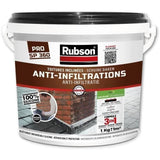 Anti-infiltrations - RUBSON - Noir 1kg - Revetement impermÈable - 100% Silicone - RÈsiste aux UV