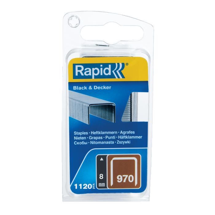 RAPID Agrafes galvanisées - Fil plat - N°970/8 mm
