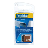 Agrafes en fil plat - RAPID - n°970/12mm - Blister 672 - (40109552)