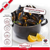 Marmite a moule - MENASTYL - 3645567 - En acier émaillé - Noir - 18 cm - 2,7 litres - Tous feux dont induction