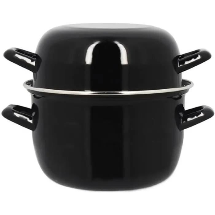 Marmite a moule - MENASTYL - 3645567 - En acier émaillé - Noir - 18 cm - 2,7 litres - Tous feux dont induction